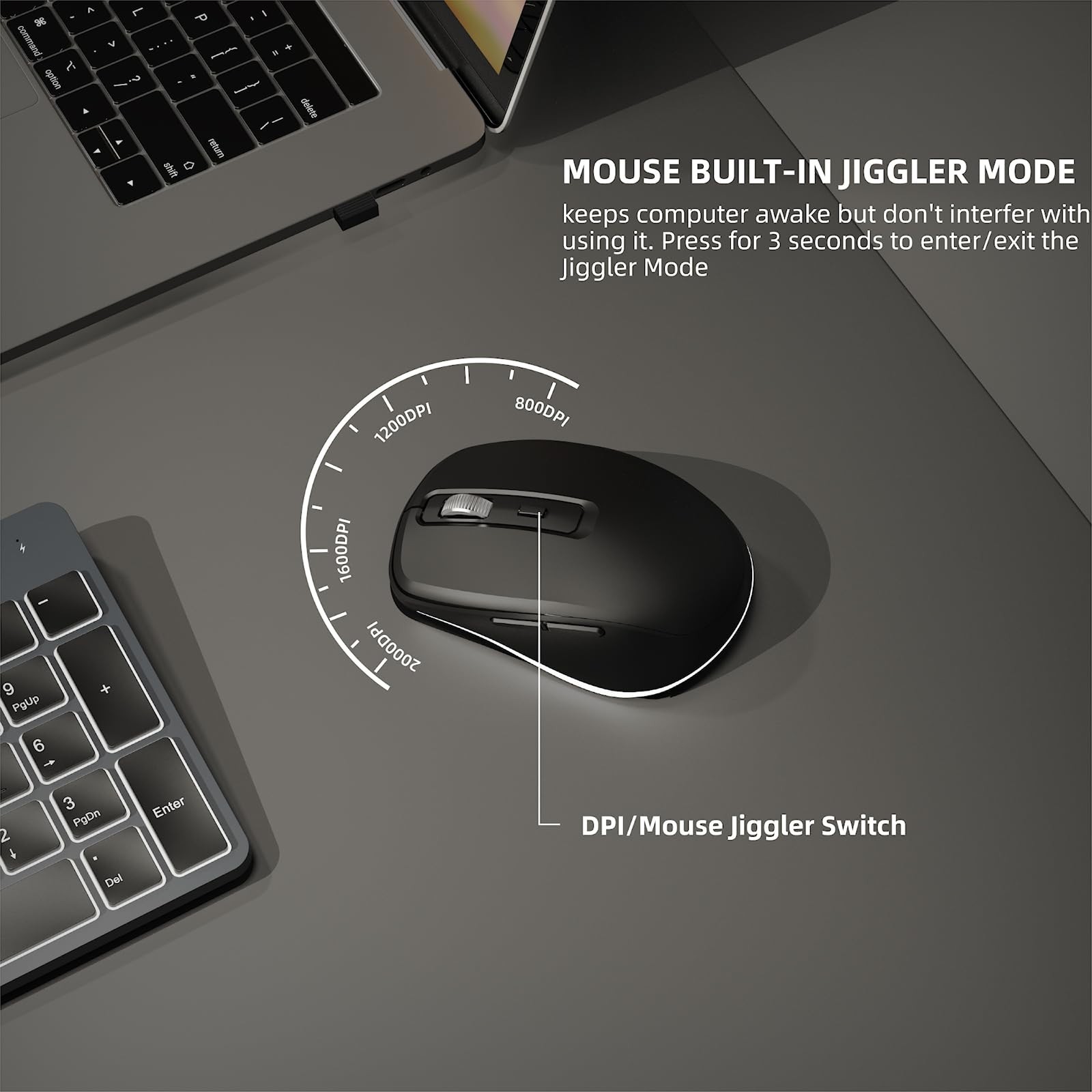 Quiet Wireless Keyboard and Mouse Backlit, Rechargeable Silent Flat Keyboard ...