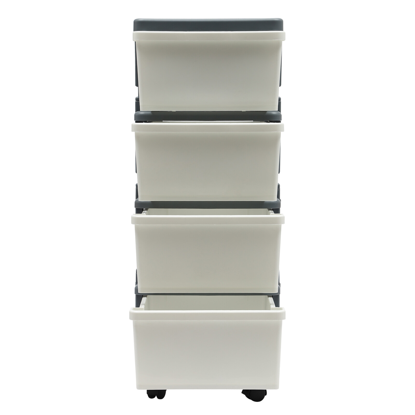 4-Tier File Drawer Storage Box Document Organizer Floor-Mount File Organizer Box