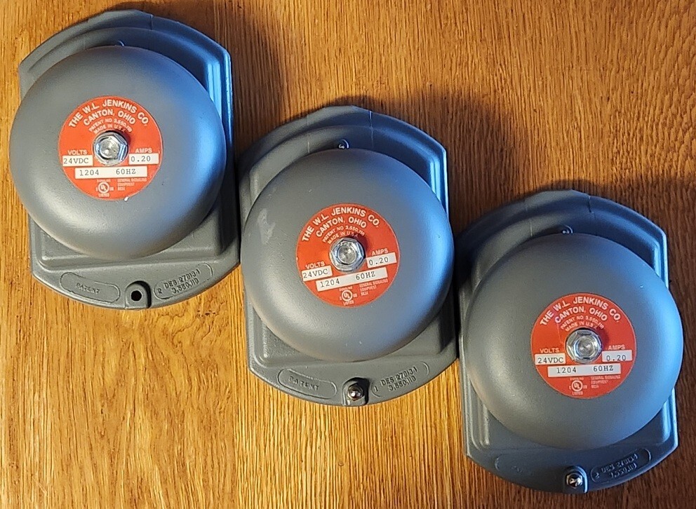 W.L. Jenkins Model 1204 Supering Bell: Display Unit 4-1/2”, 24VDC, Super Loud