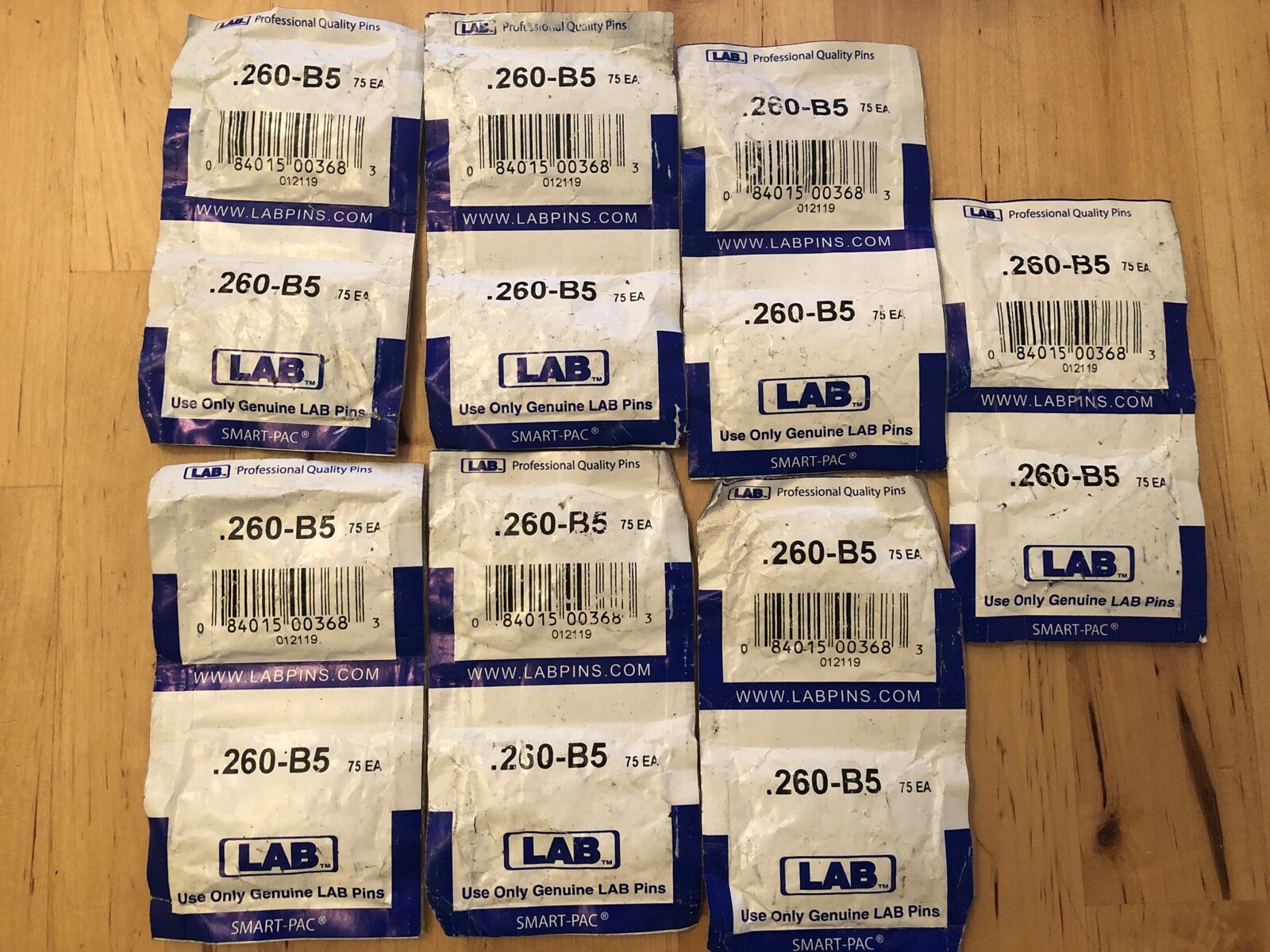 Lot of 1050 - Lab Pins .003 Universal Bottom Crown Pin (.260) .260-B5 New