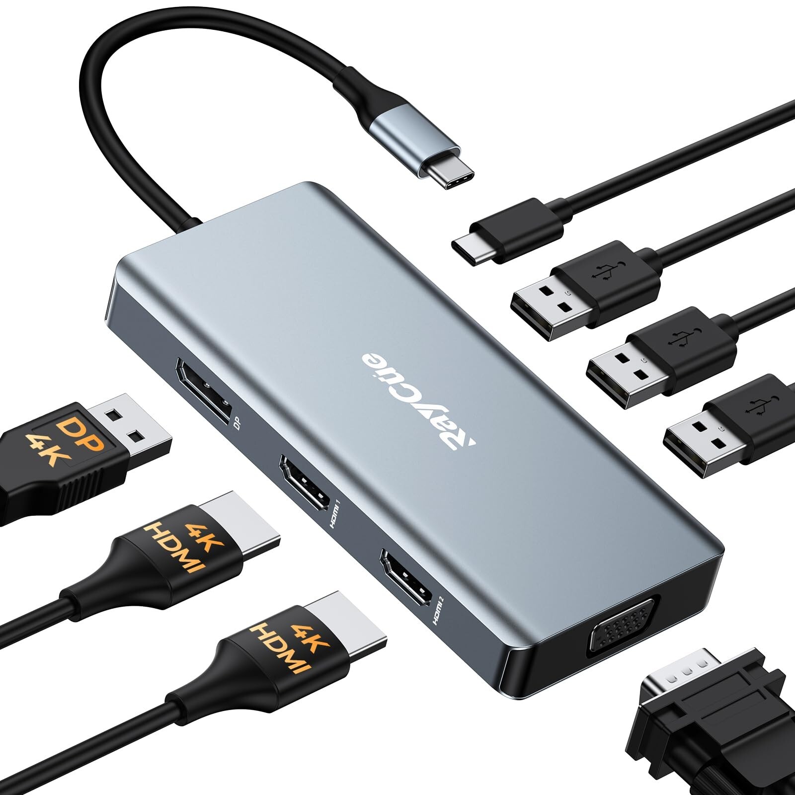 USB C Docking Station Dual Monitor Adapter, Laptop Docking Station ... Fast Ship