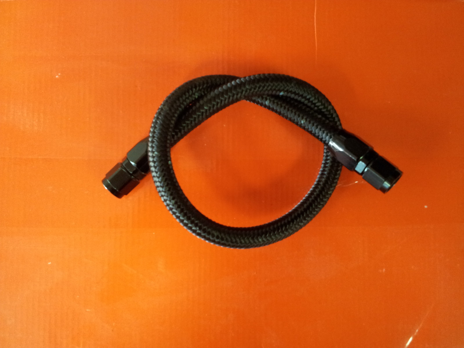 Custom Black Braided Assembled Line 8AN 9" Long 180/180 Hose Ends Fitting