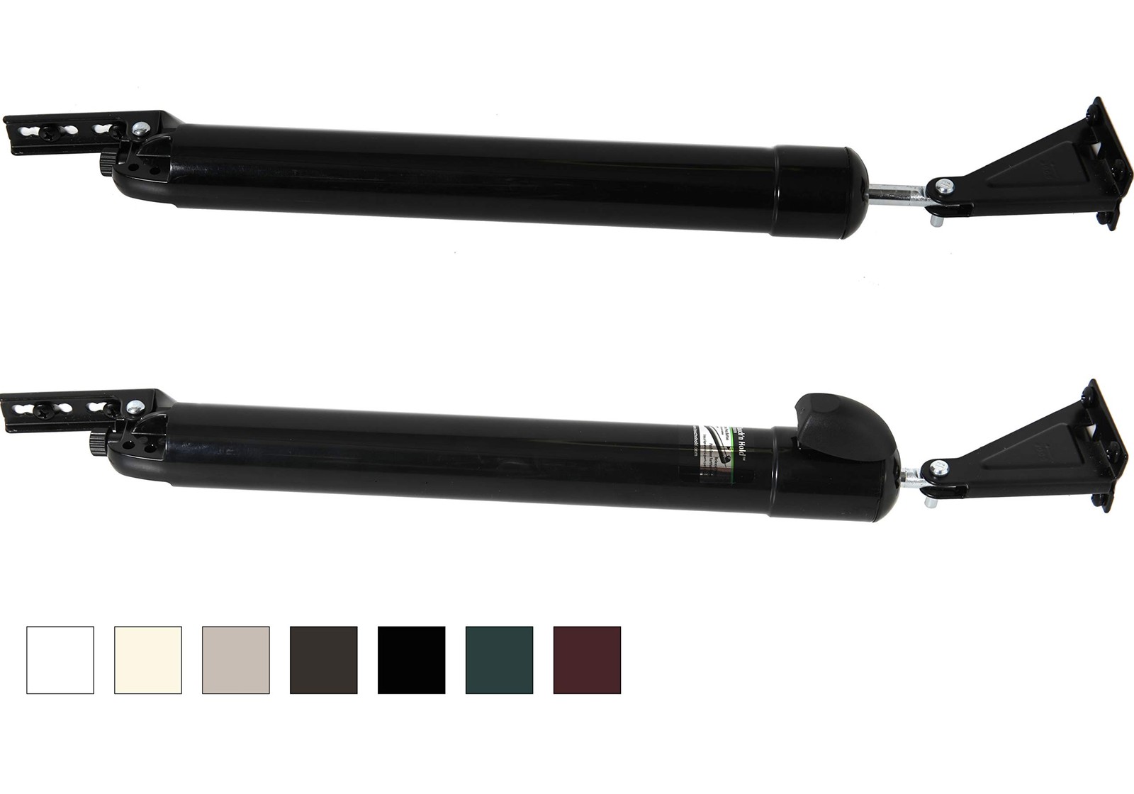 Touch 'n Hold Dual Door Closer, Black, Heavy Duty, Hold Open