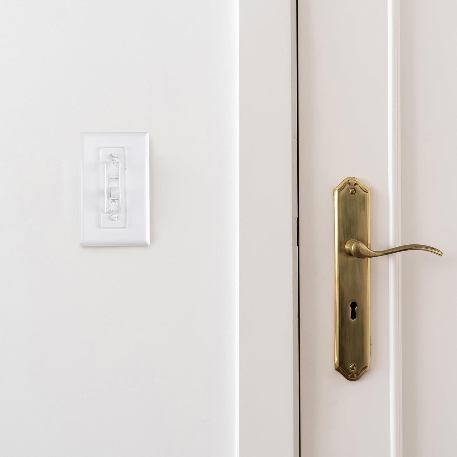 Bates 6-Pack Clear Light Switch Guard Covers - Elegant Protector for Switches