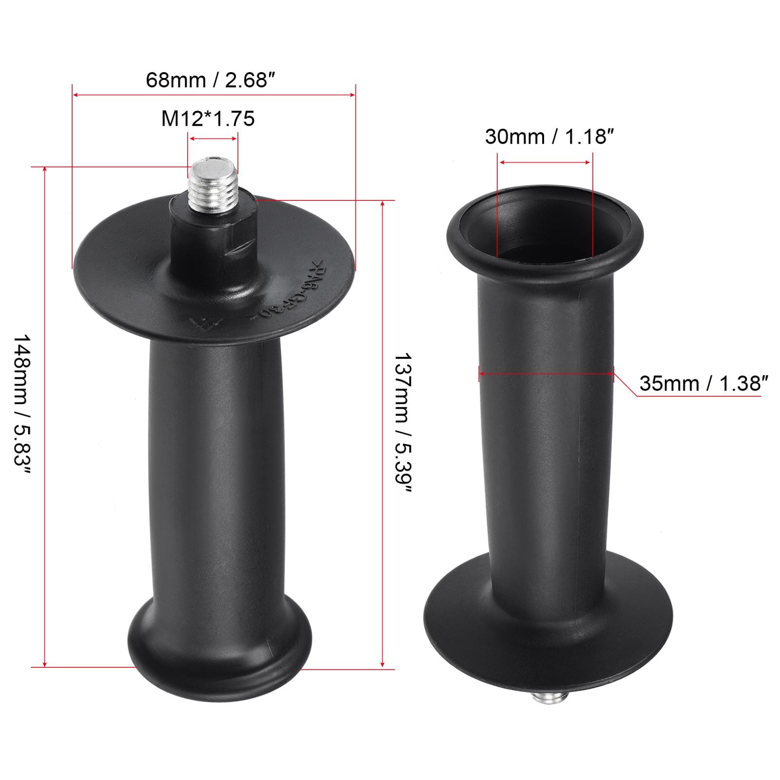 Side Handle, Auxiliary M12 Thread for Angle Grinding Plastic 2 Pcs