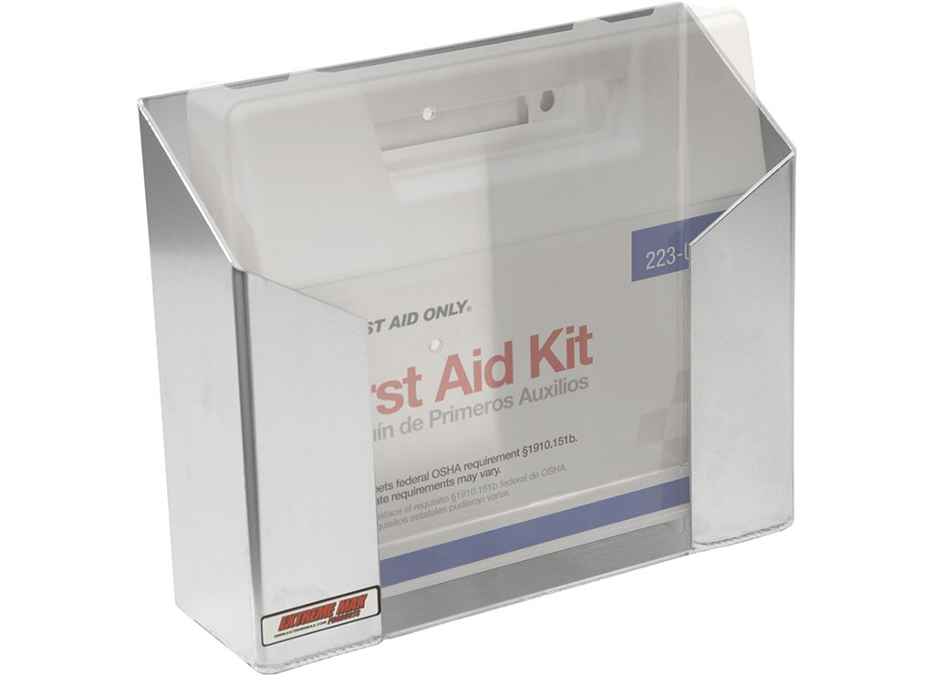 Extreme Max 5001.6604 Aluminum First Aid Station Wall-Mount Only - Silver