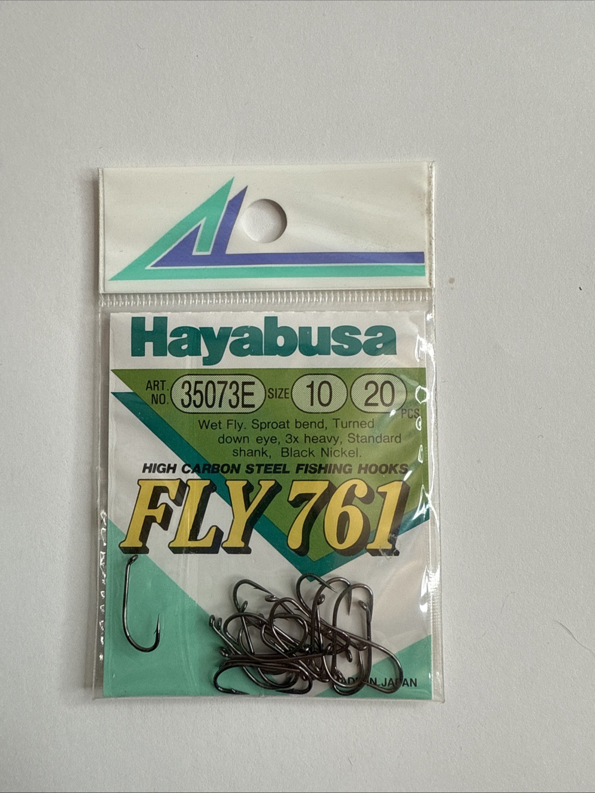 VTG Hayabusa Fly761 Hooks 35073E Forged High Carbon Steel Size 10 Qty 20 Fishing