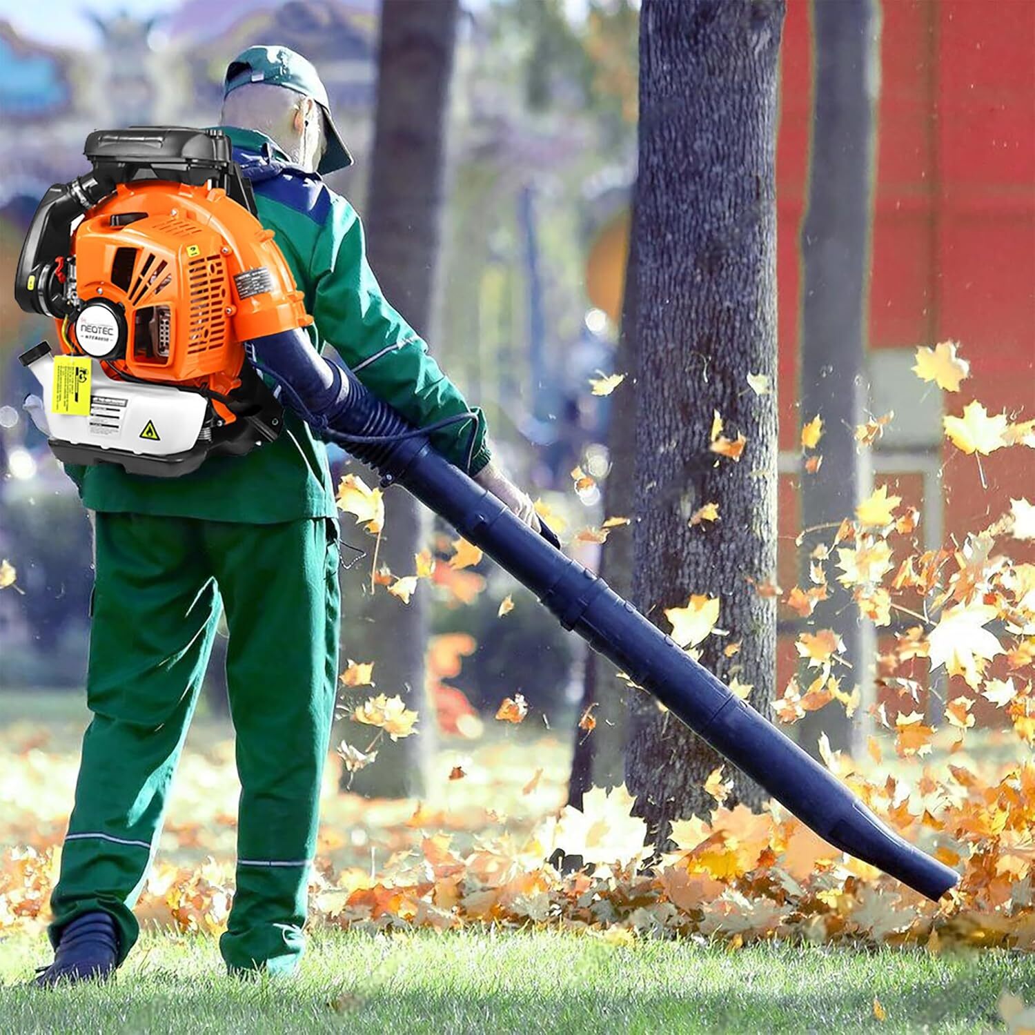 Leaf Blower 75.6cc 2-Stroke Backpack Gas Powered Leaf Blower 847CFM 236 MPH