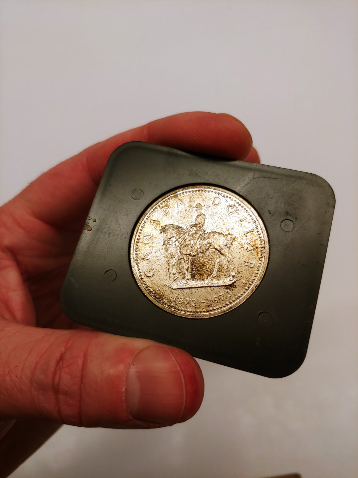1973 Canada RCMP Centennial Silver Dollar Coin (50% SILVER) *MINT-STATE*