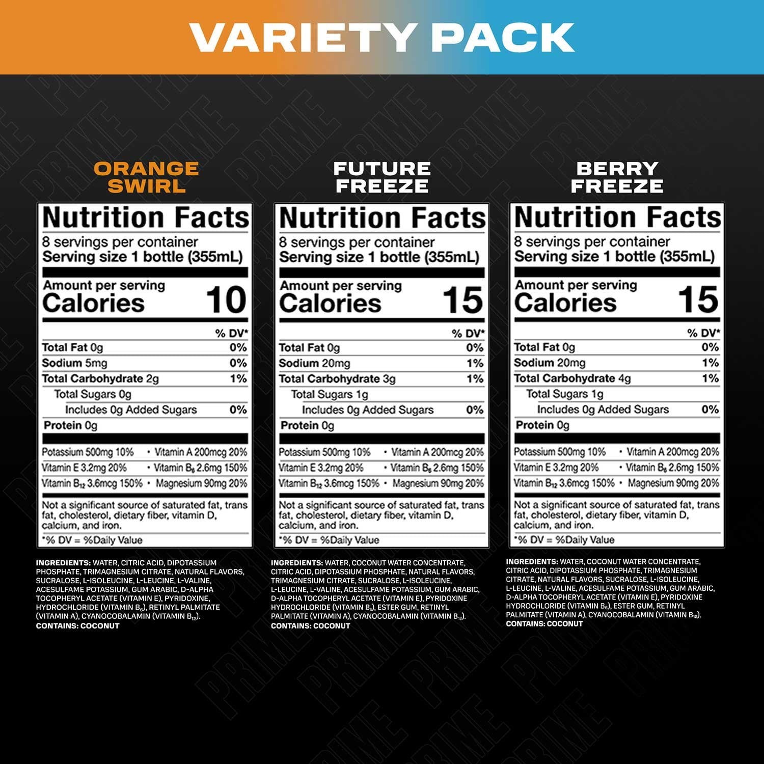 Prime Hydration Drink Variety Pack, 12 fl. oz., 24 pk.
