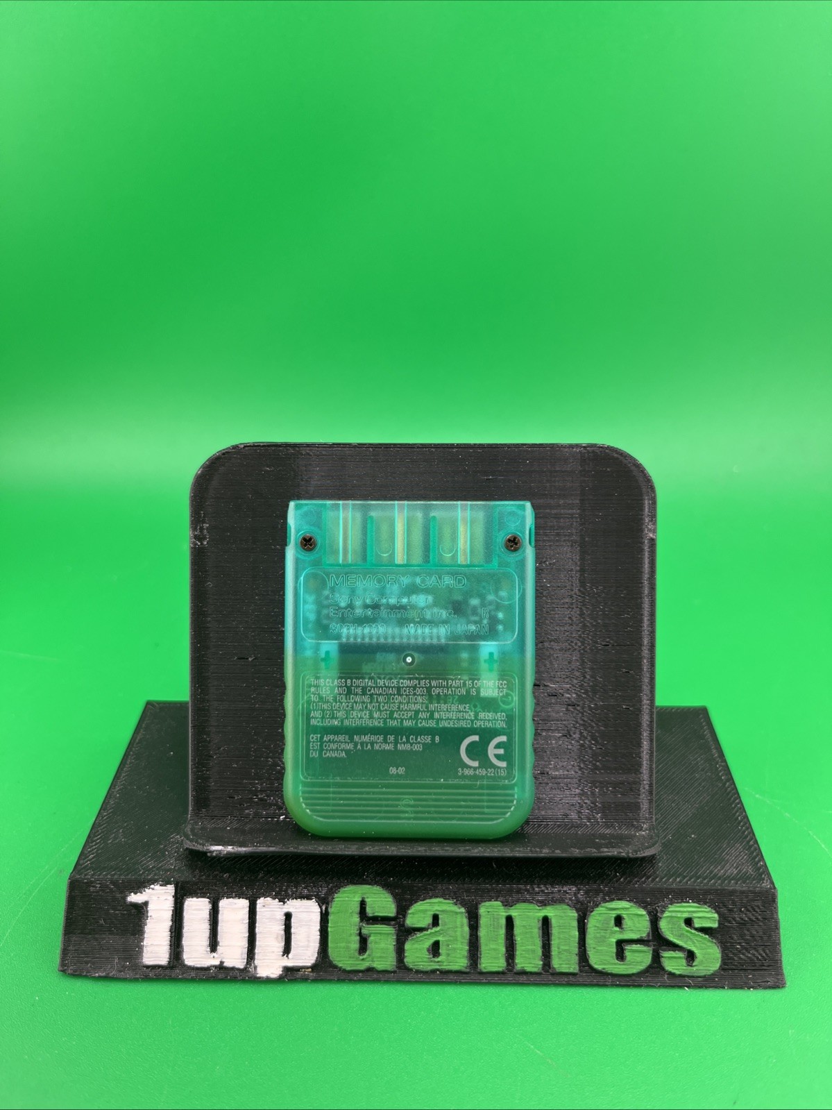 PlayStation Psone OEM Memory Card Emerald Green SCPH-1020