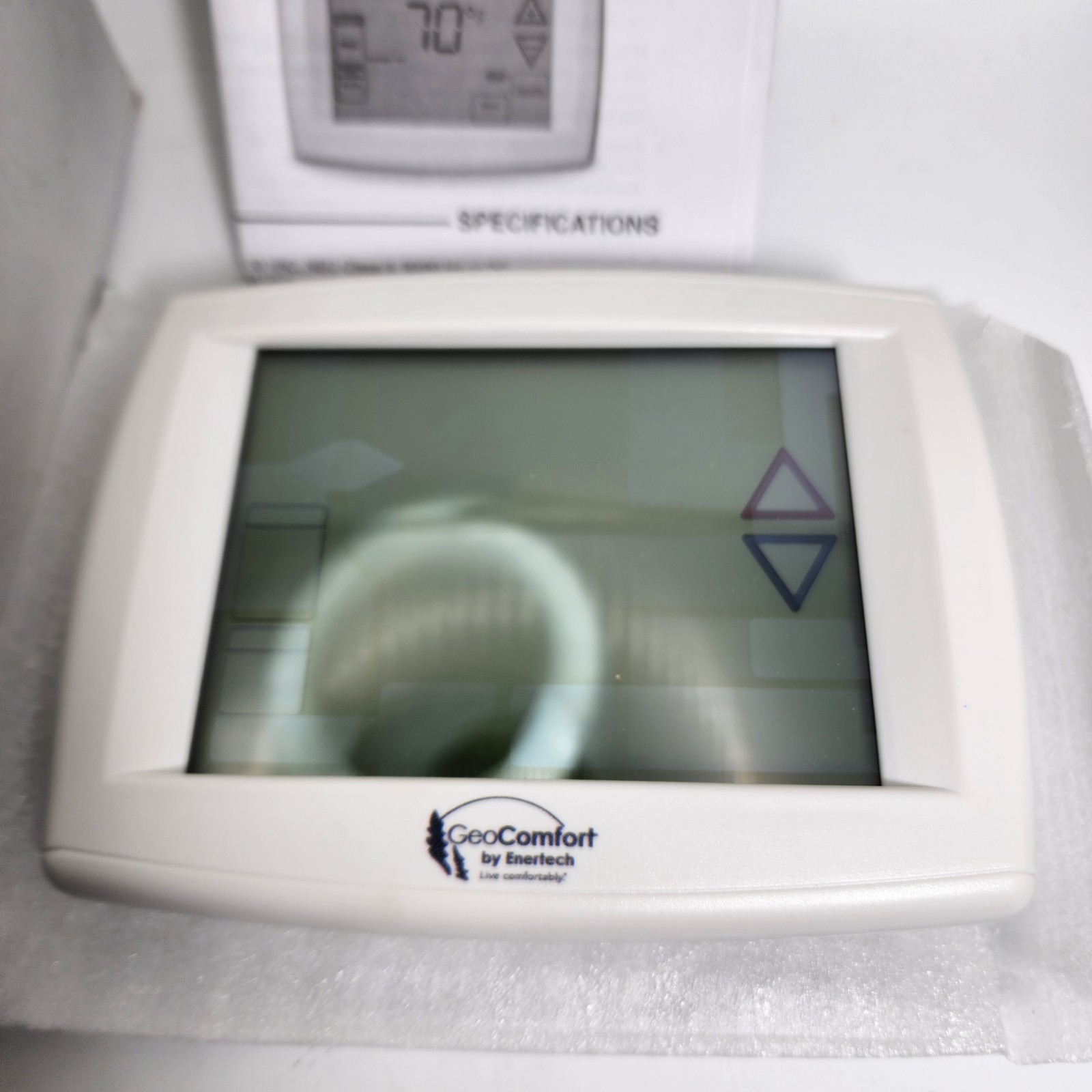 GeoComfort ATGPE32B touch screen multi-stage Wi-Fi programmable thermostat