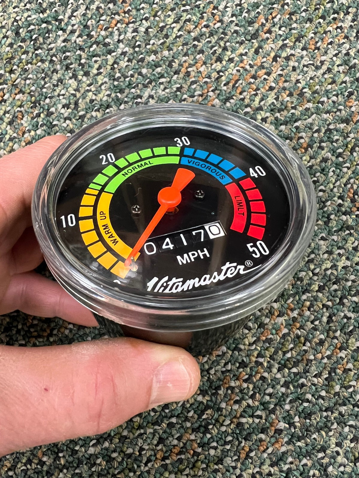Vitamaster Bike Speedometer Vintage Black Exercise - Head Only MPH