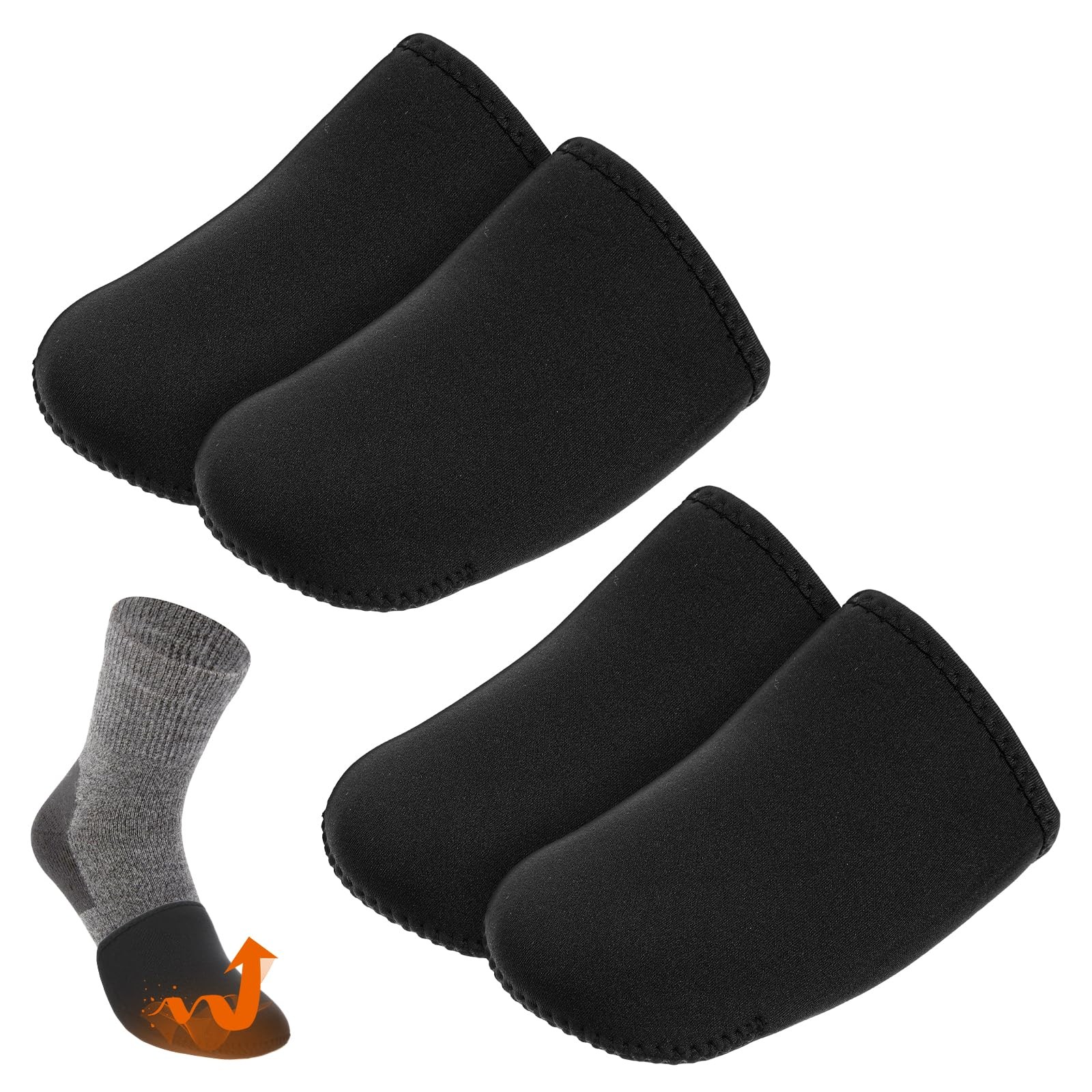 2 Pairs Ice Bath Toe Warmers, Cold Plunge Toe Covers, Soft Reusable Neoprene