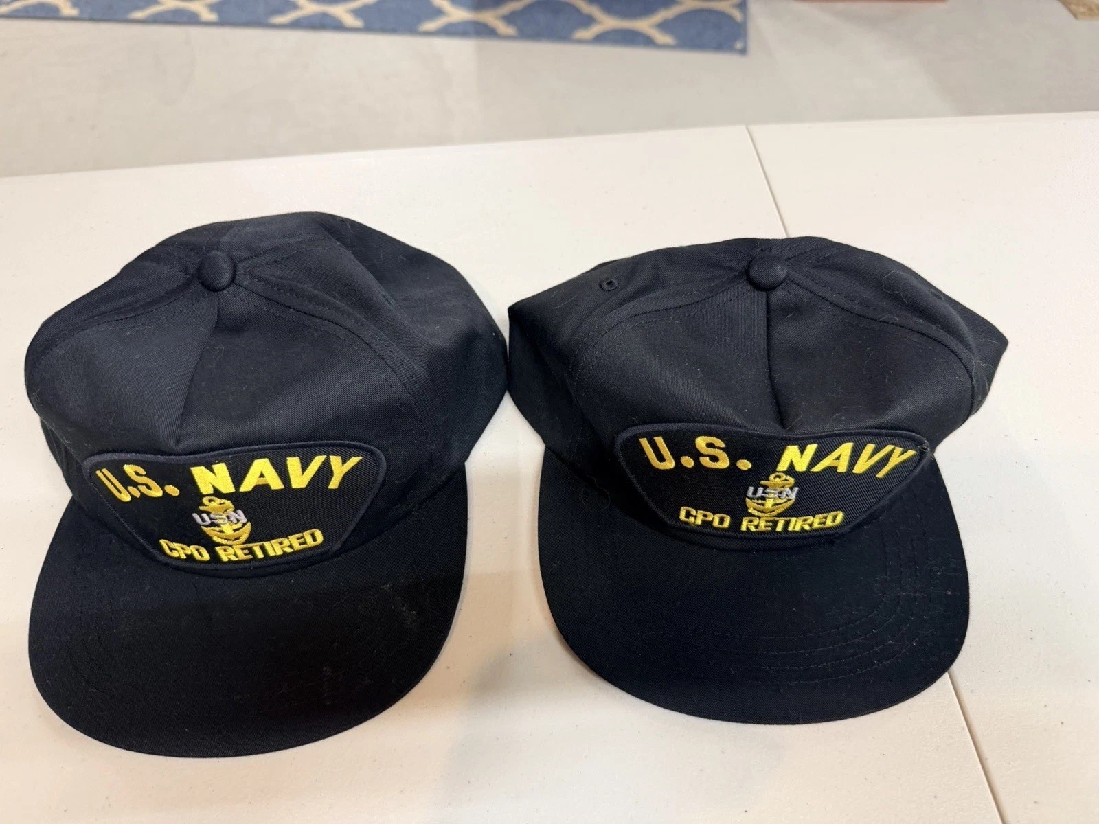 U.S. Navy USN CPO Retired Black Embroidered Hat/Cap the classics by yupoong