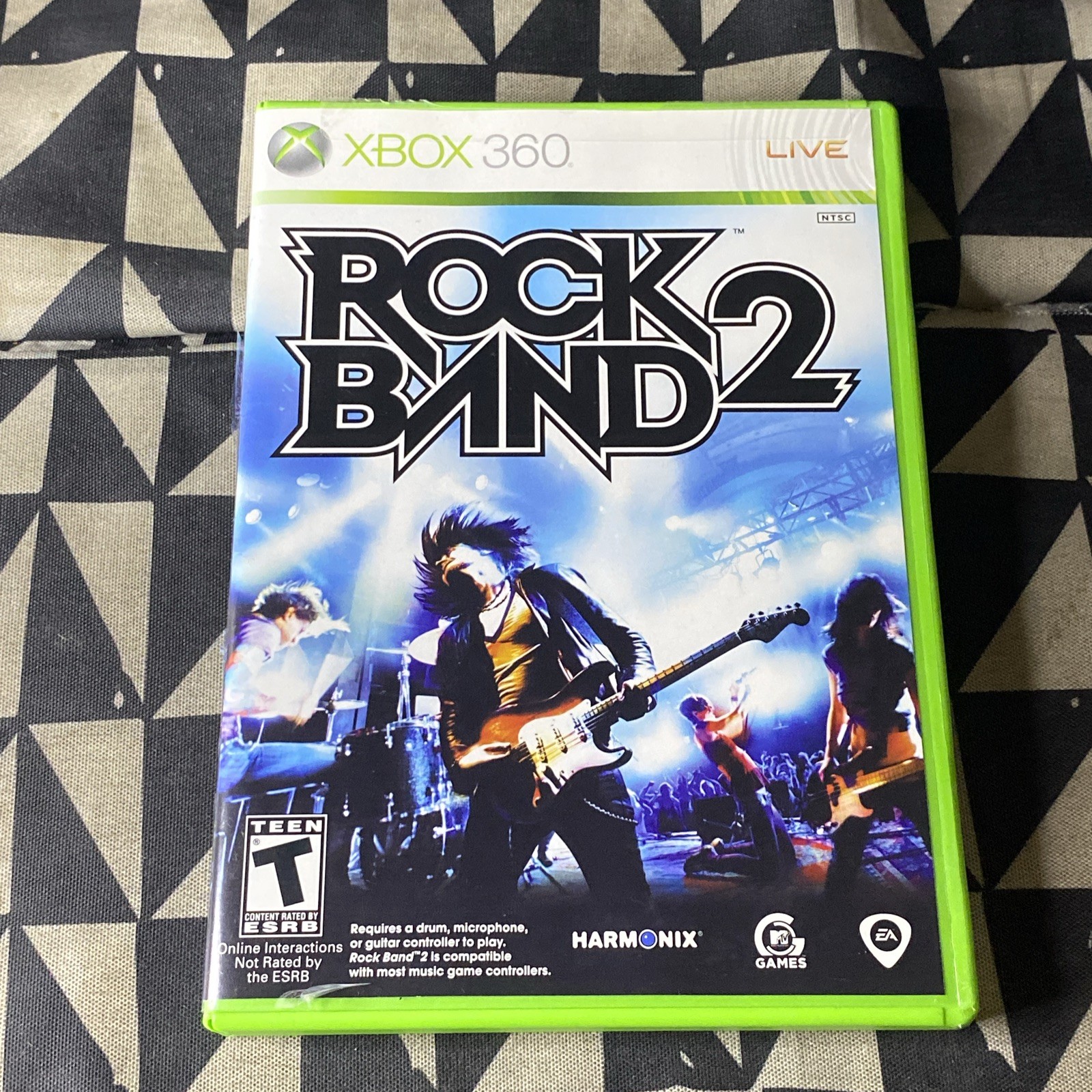Rock Band 2 (Microsoft Xbox 360, 2008) Case & Manual Only (No Game)