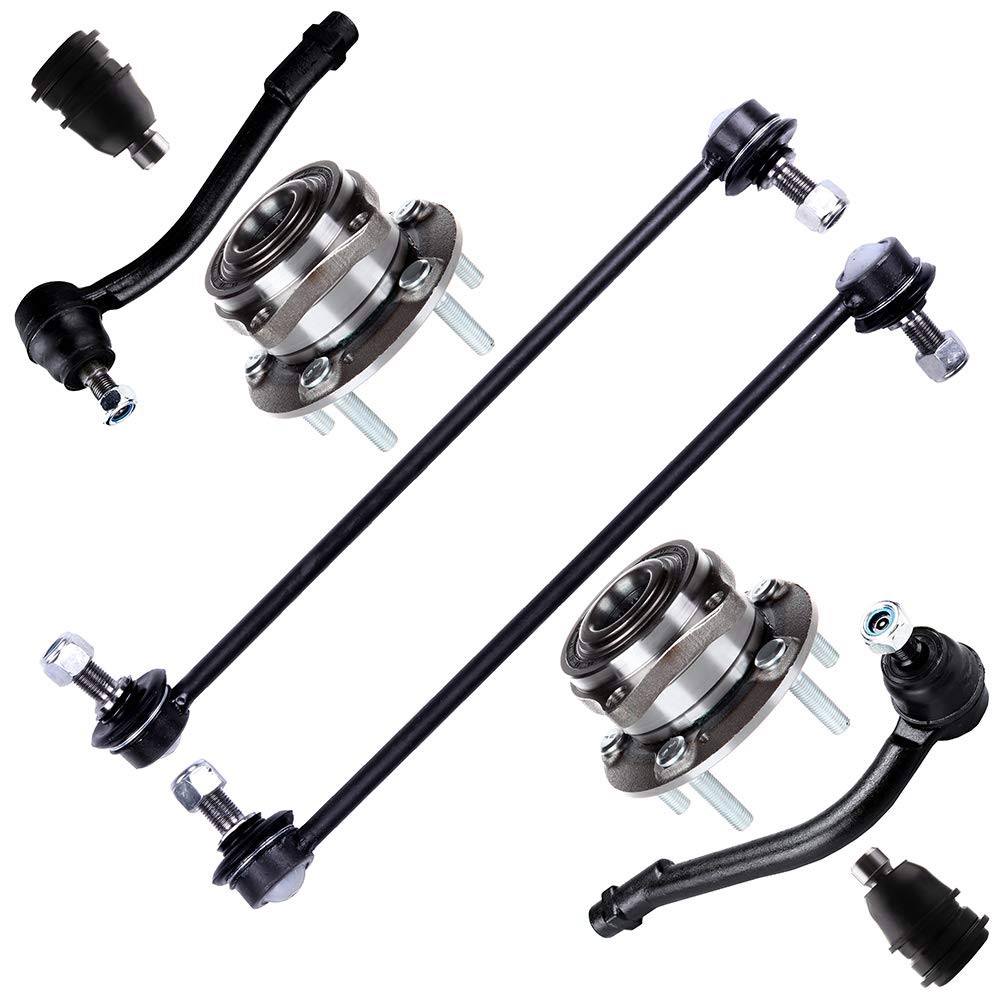 8pc Front End Kit Tie Rod Sway Link Ball Jt Hub Brg 07-12 Santa Fe 11-13 Sorento