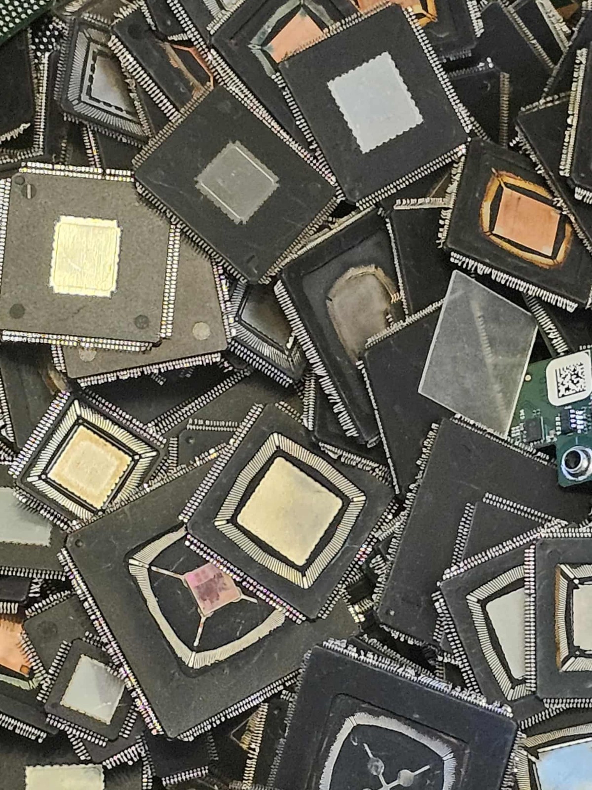 Custom TI Vintage IC Ceramic Carriers & Chips Science Art Design Prototyping Fun