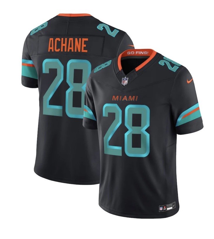 NWT De’Von Achane #28 Jersey Miami Dolphins Adult XL Rivalry Edition 2025