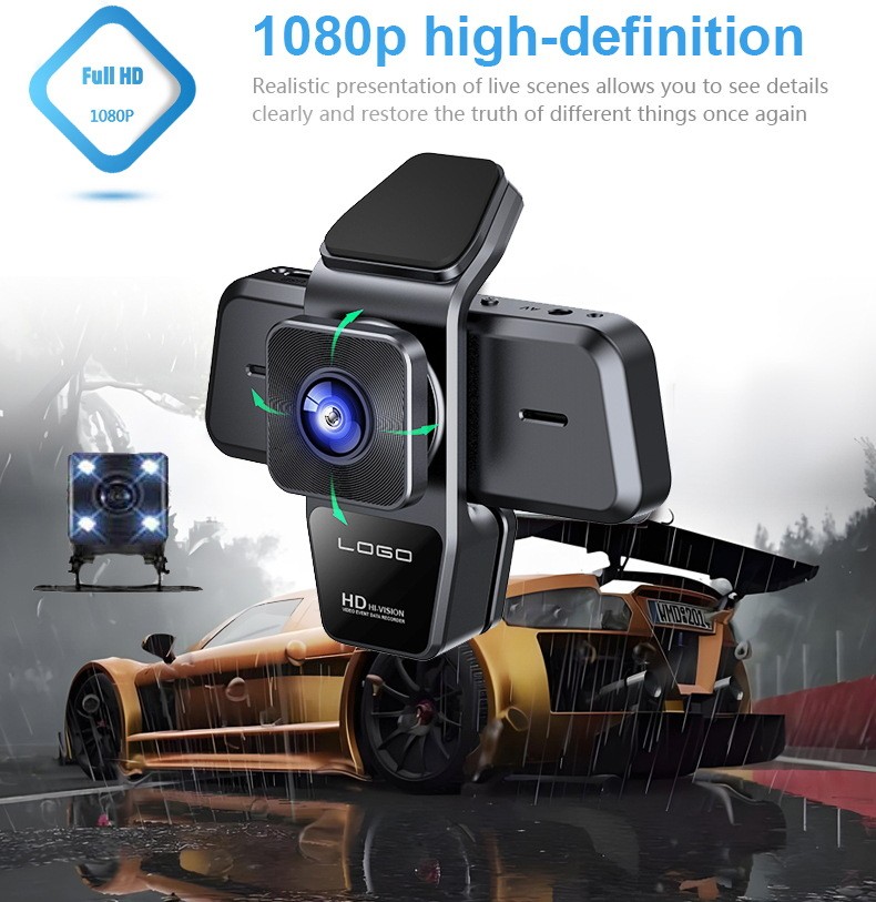 HD WiFi Dash Car DVR Camera W/ Rear View Night Vision Loop Recording G-Sensor