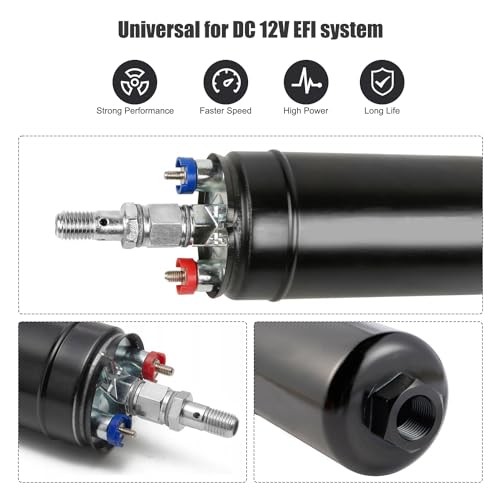 Universal External Inline Fuel Pump Electric High Flow 300LPH 12V with