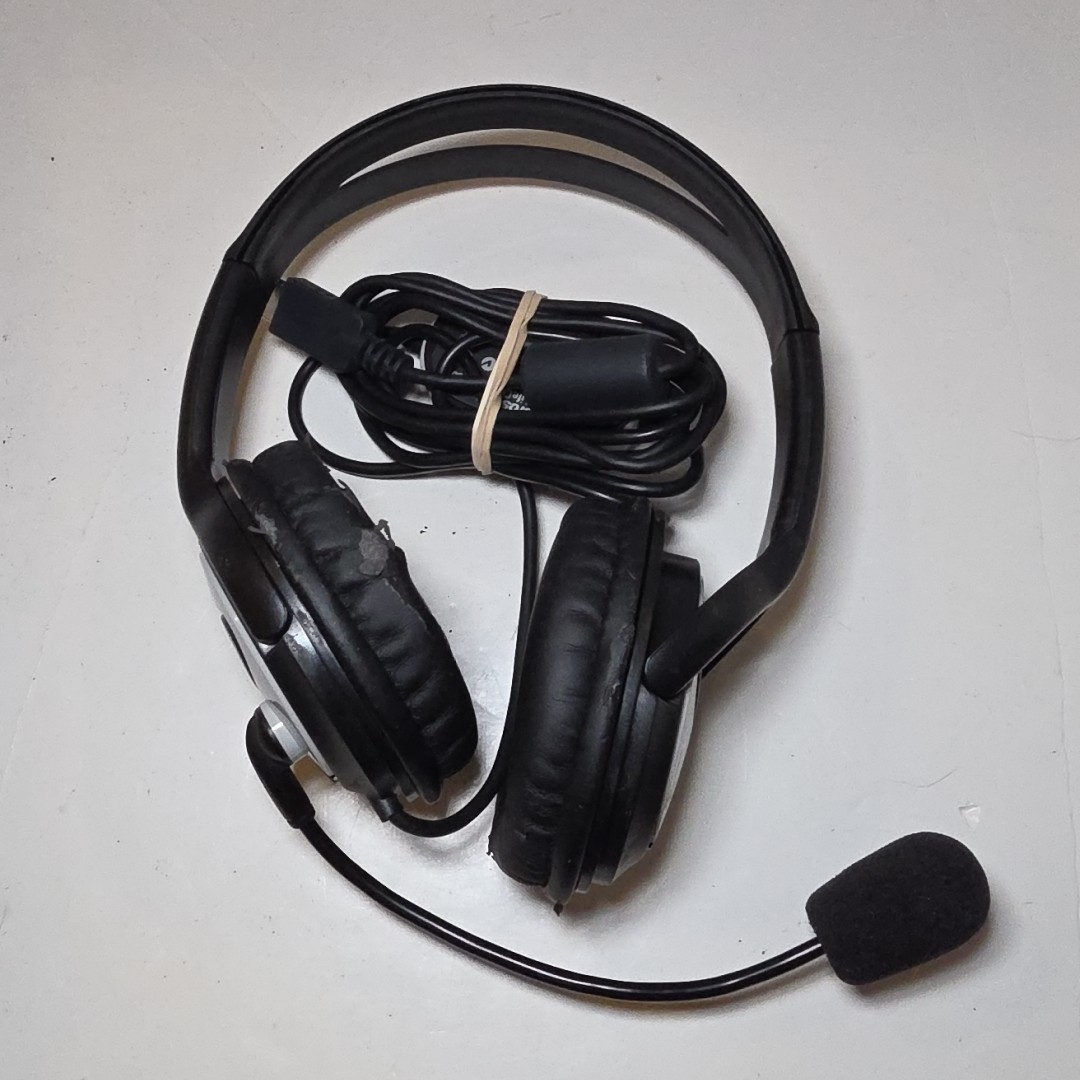 Microsoft LifeChat LX-3000 Model 1084 USB Wired Stereo Headset (Needs Earpads)