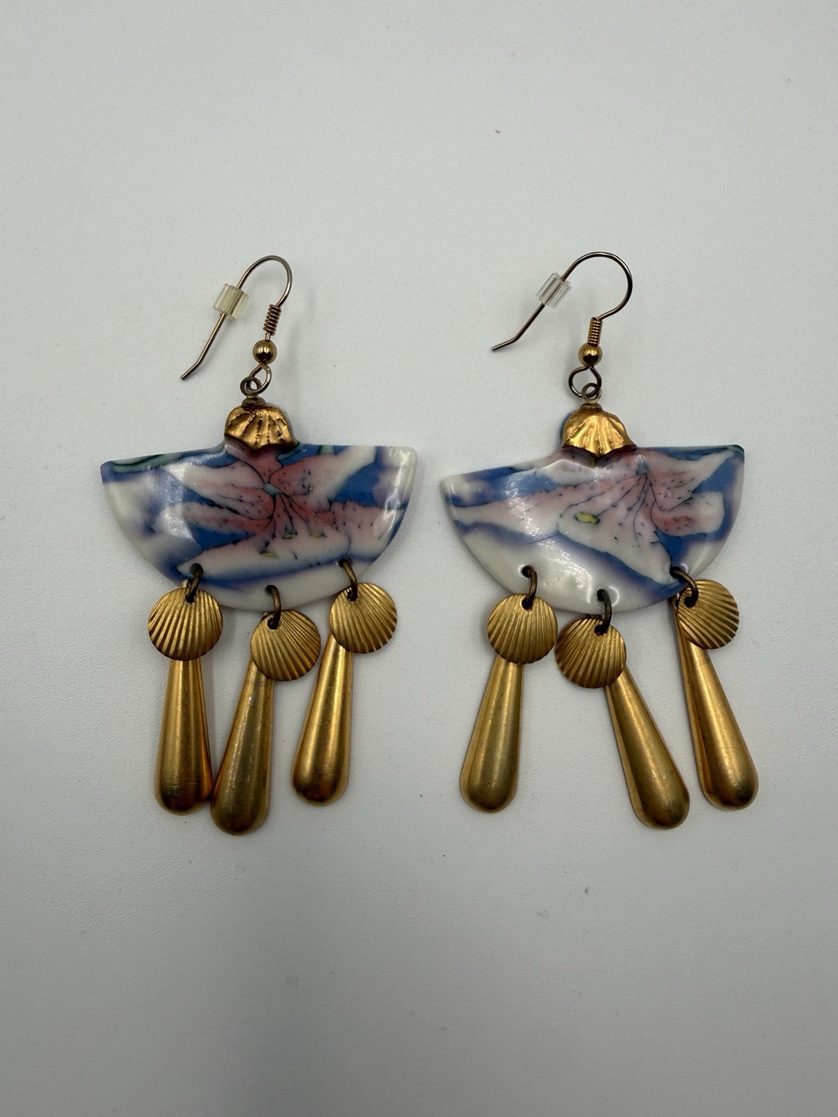 LONG, LOVELY & LIGHTWEIGHT Vintage Dangling HANDMADE Earrings
