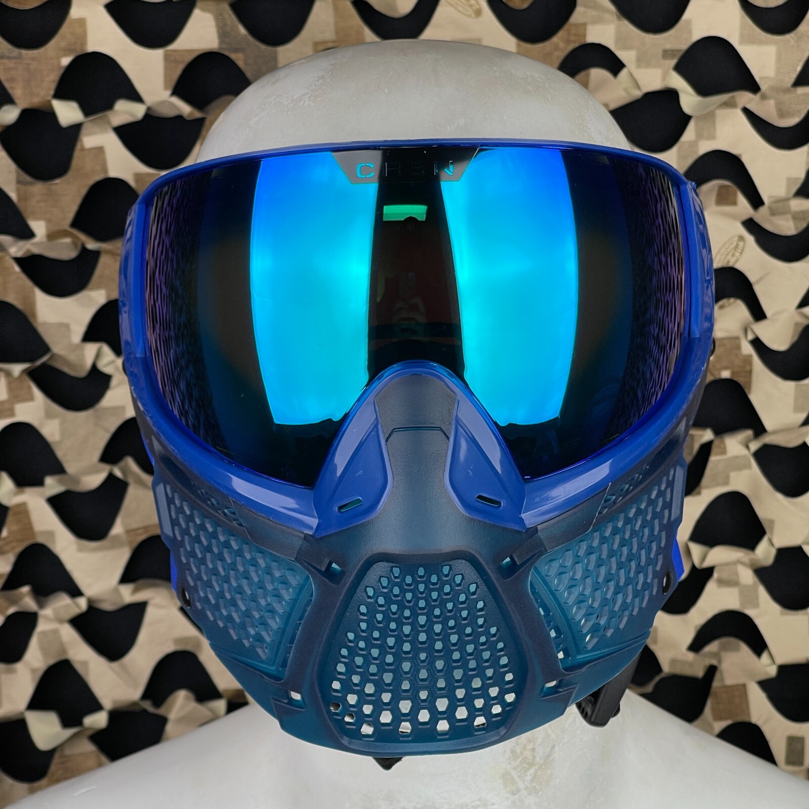 NEW Carbon CRBN Zero Pro Paintball Mask (Less Coverage) - Tidal - Cyan Mirror