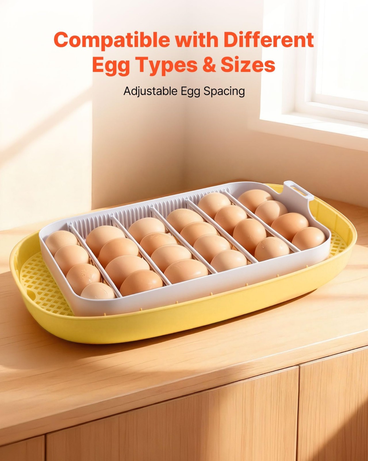 24 Egg Incubator with Automatic Turner, LED Candler, Temp & Humidity Control, 36