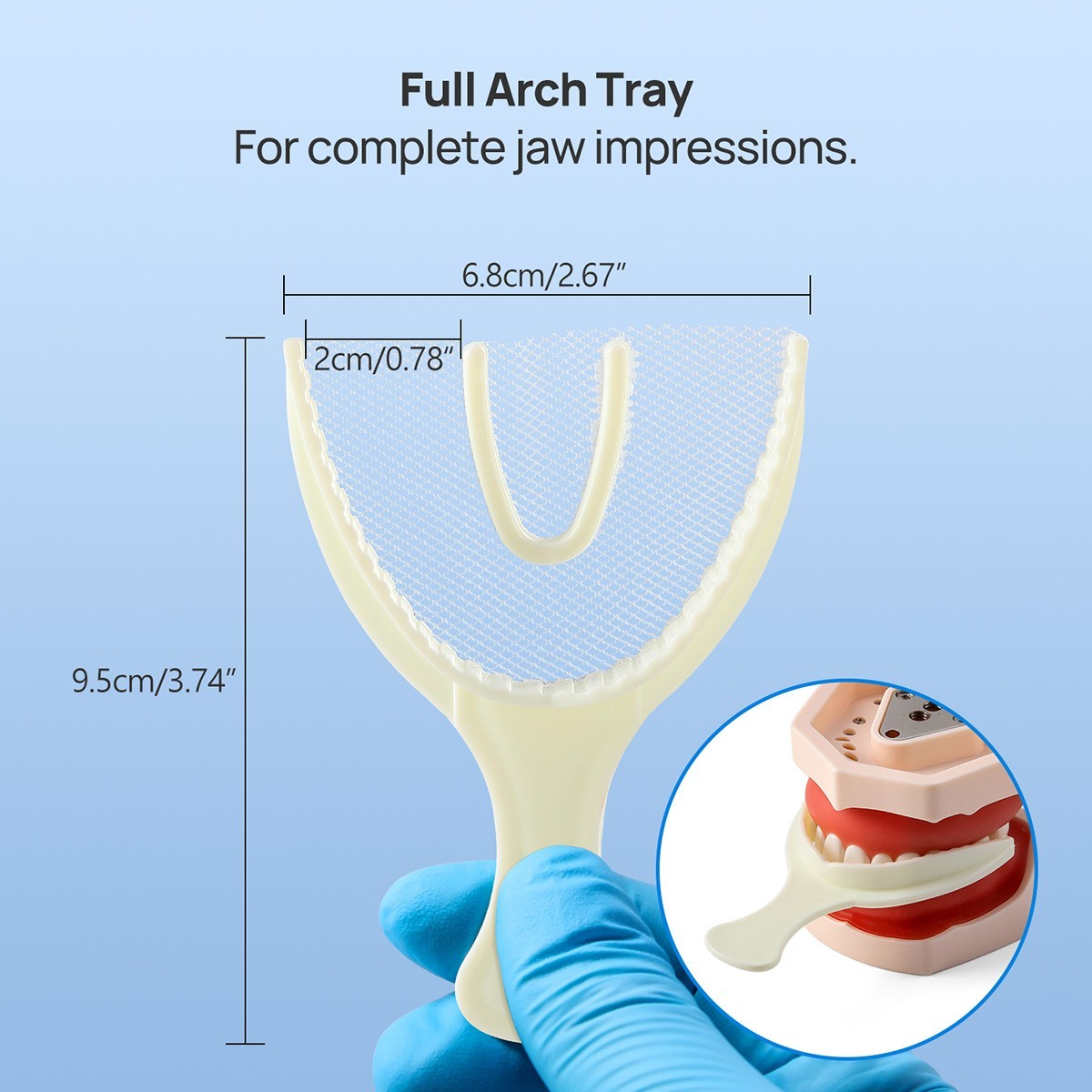 Dental Impression Triple Trays Registration Bite Trays Disposable Multi Styles
