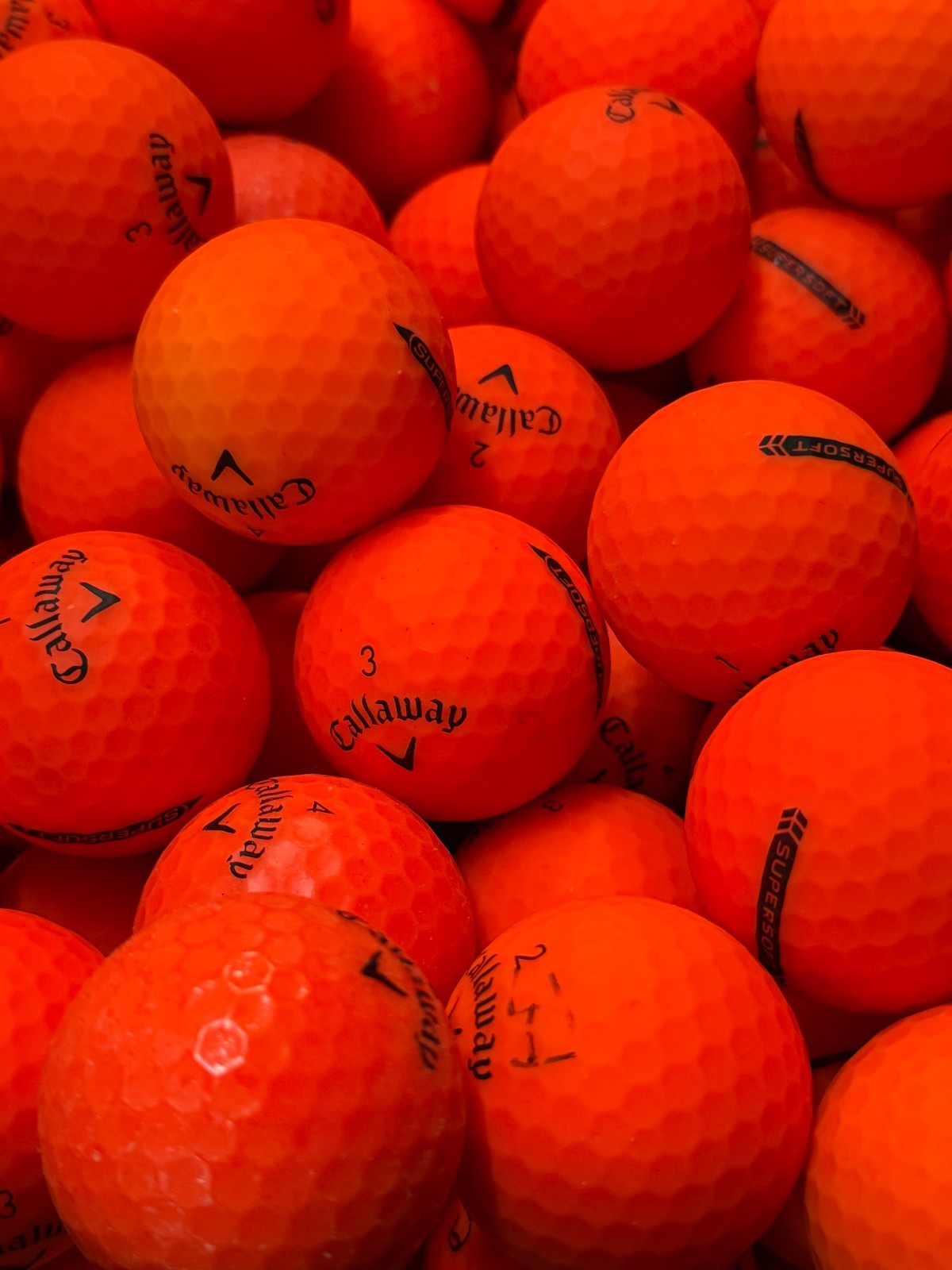 36 Premium AAA Orange Callaway Supersoft Used Golf Balls