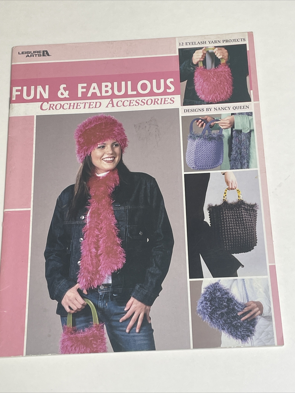 Leisure Arts Fun & Fabulous 12 Eyelash Yarn Projects Crochet Pattern