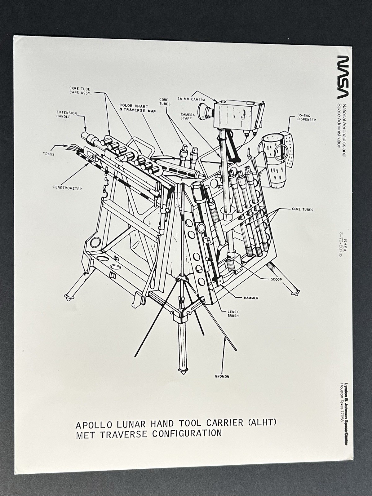 1970 NASA  Apollo Lunar Hand Tool Carrier Press Photo