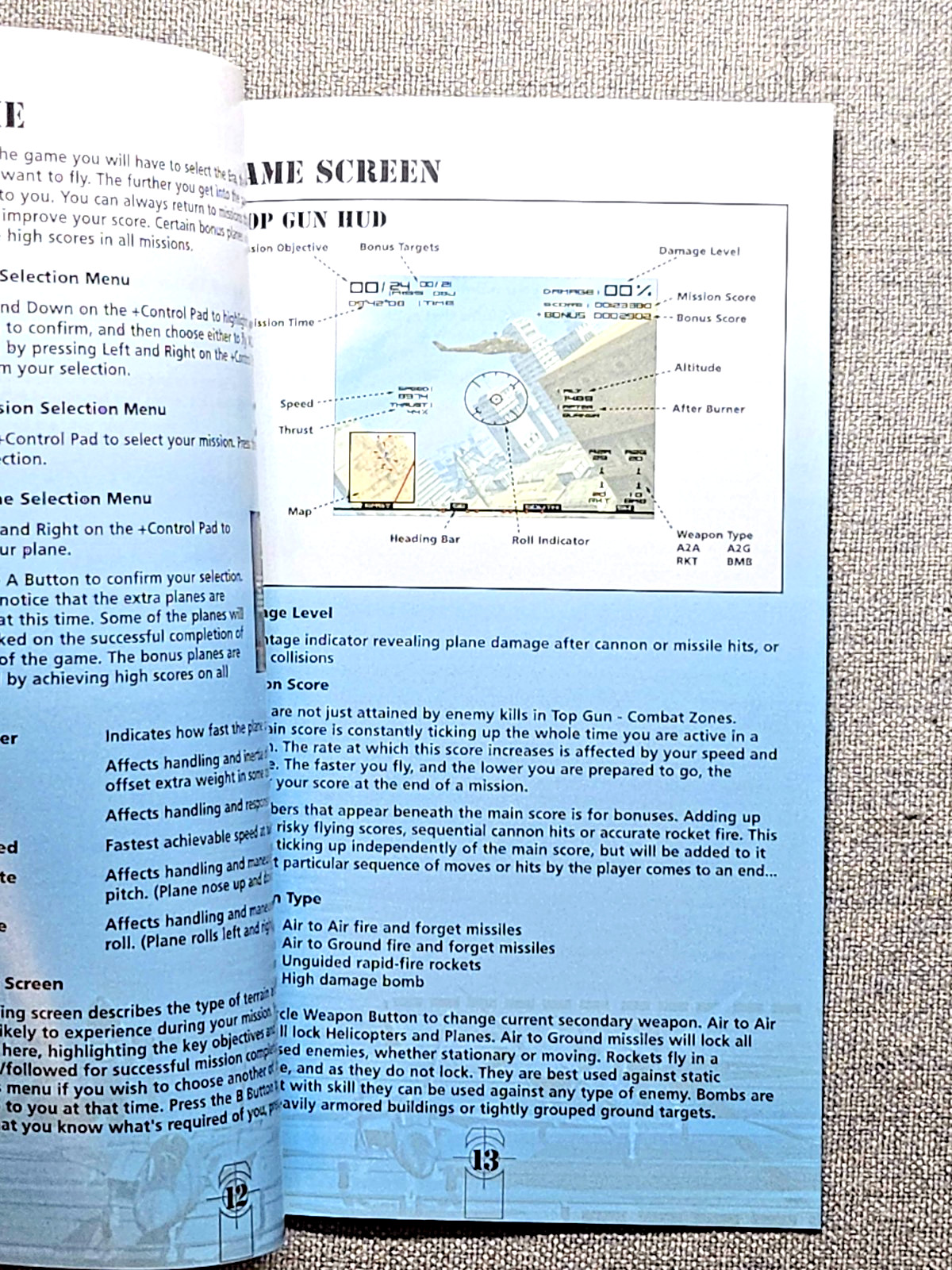 Top Gun Combat Zones Instruction Manual Only - GameCube