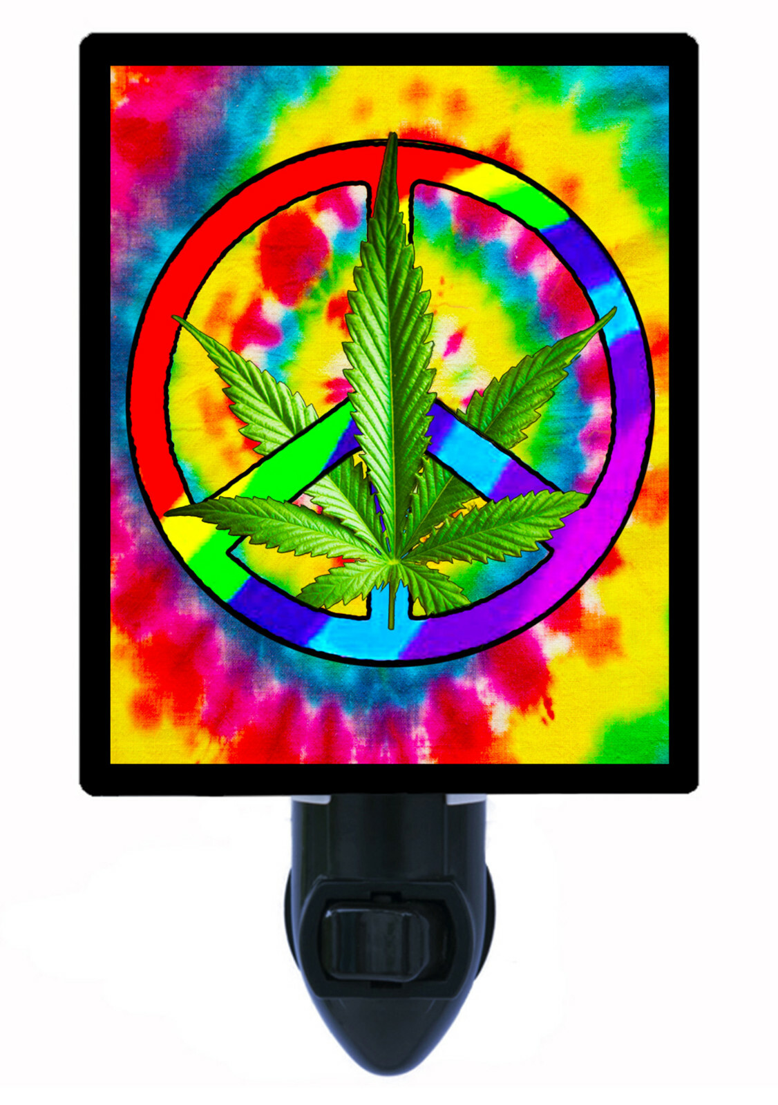 Decorative Photo Night Light, Peace Pot, Psychedelic, Cannabis, Marijuana