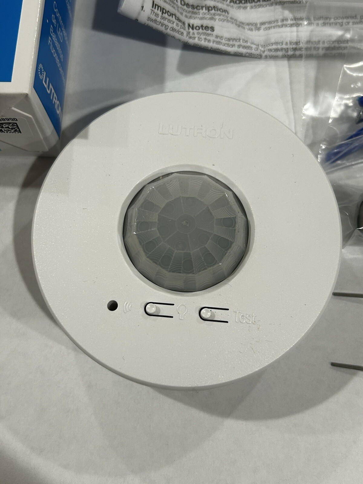 Lutron Radio LRF2-OCR2B-P-WH Powr Savr Wireless Occupancy/Vacancy Ceiling Sensor