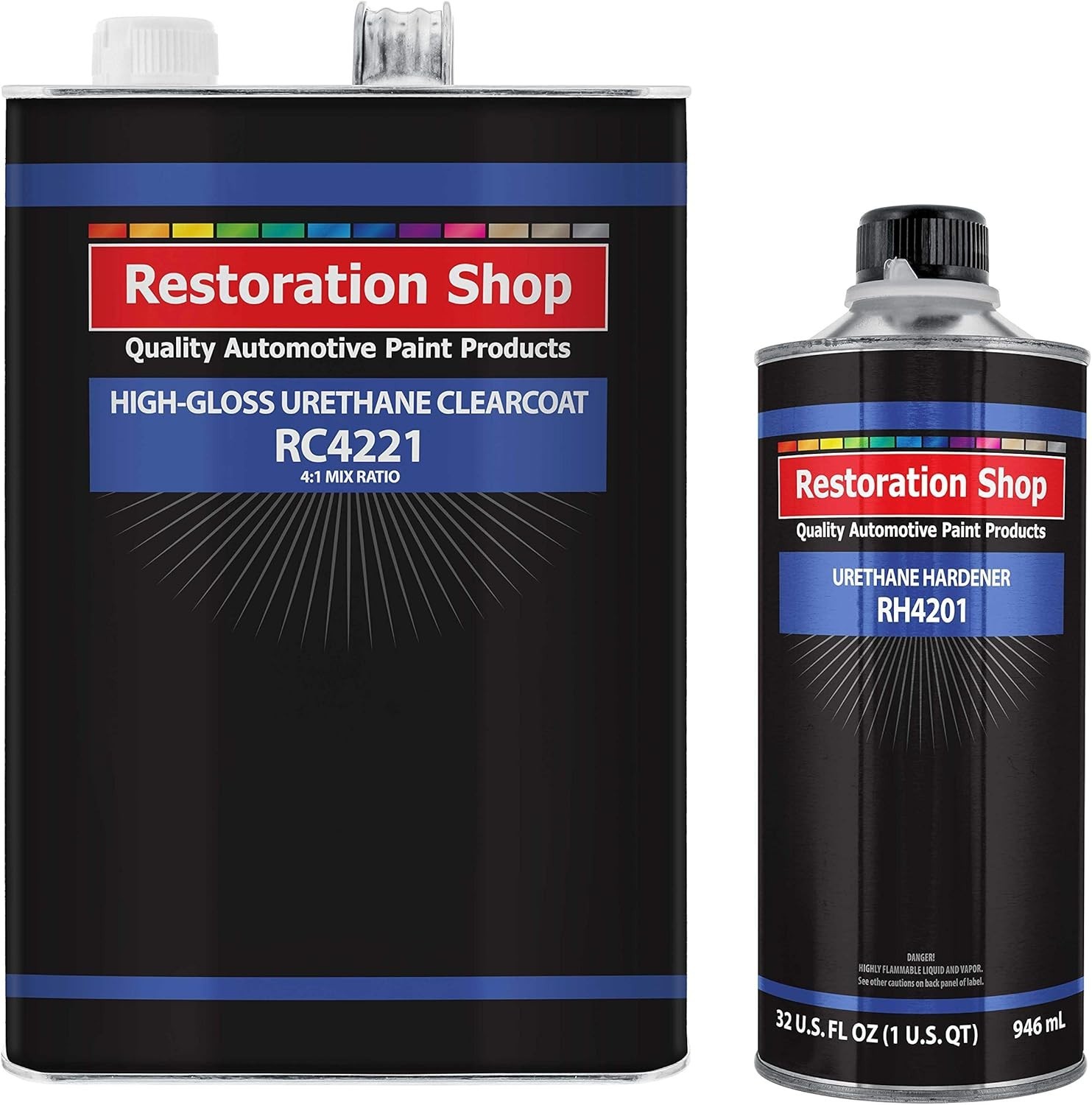 High Gloss Automotive Urethane Clear Coat Gallon Kit with Hardener