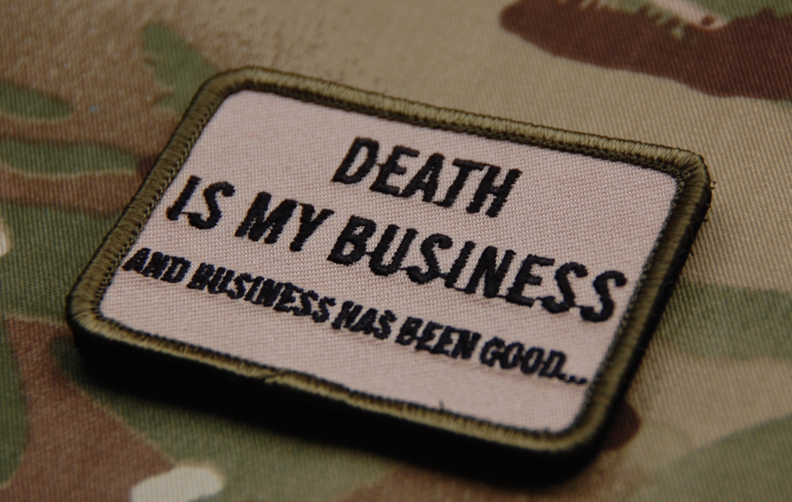 DEATH IS MY BUSINESS Multicam Morale Patch SEAL DEVGRU CAG Afghanistan ST6 SAS