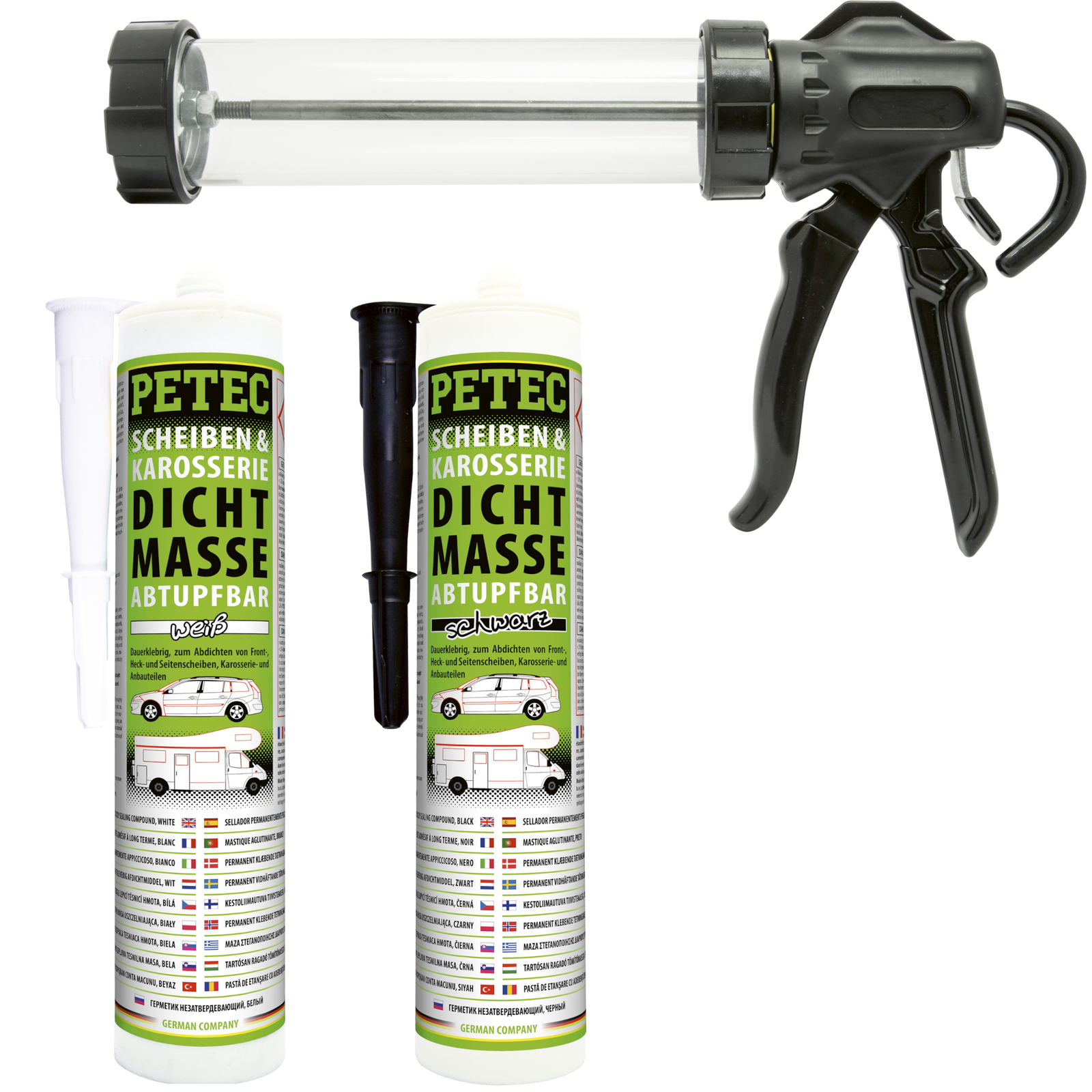 Petec Windscreen & Body Sealant White Black 310ml Choice + Express P...