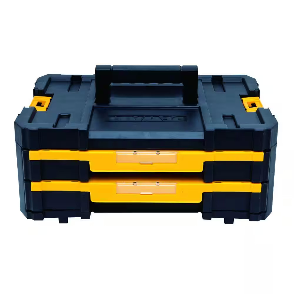 TSTAK IV 7 in. Stackable 18-Compartment Double Shallow Drawer Small Parts & Tool