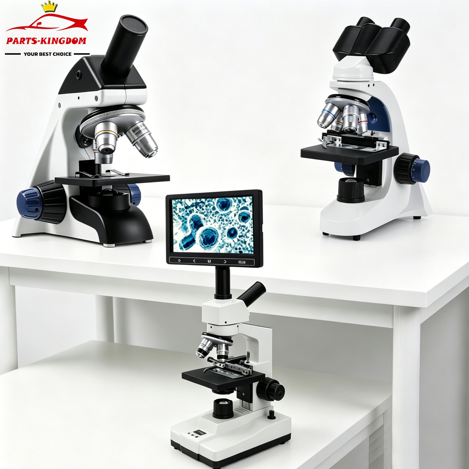 Biological Compound Microscope- 40X-2500X Digital w/LCD Heated Stage (Optional)