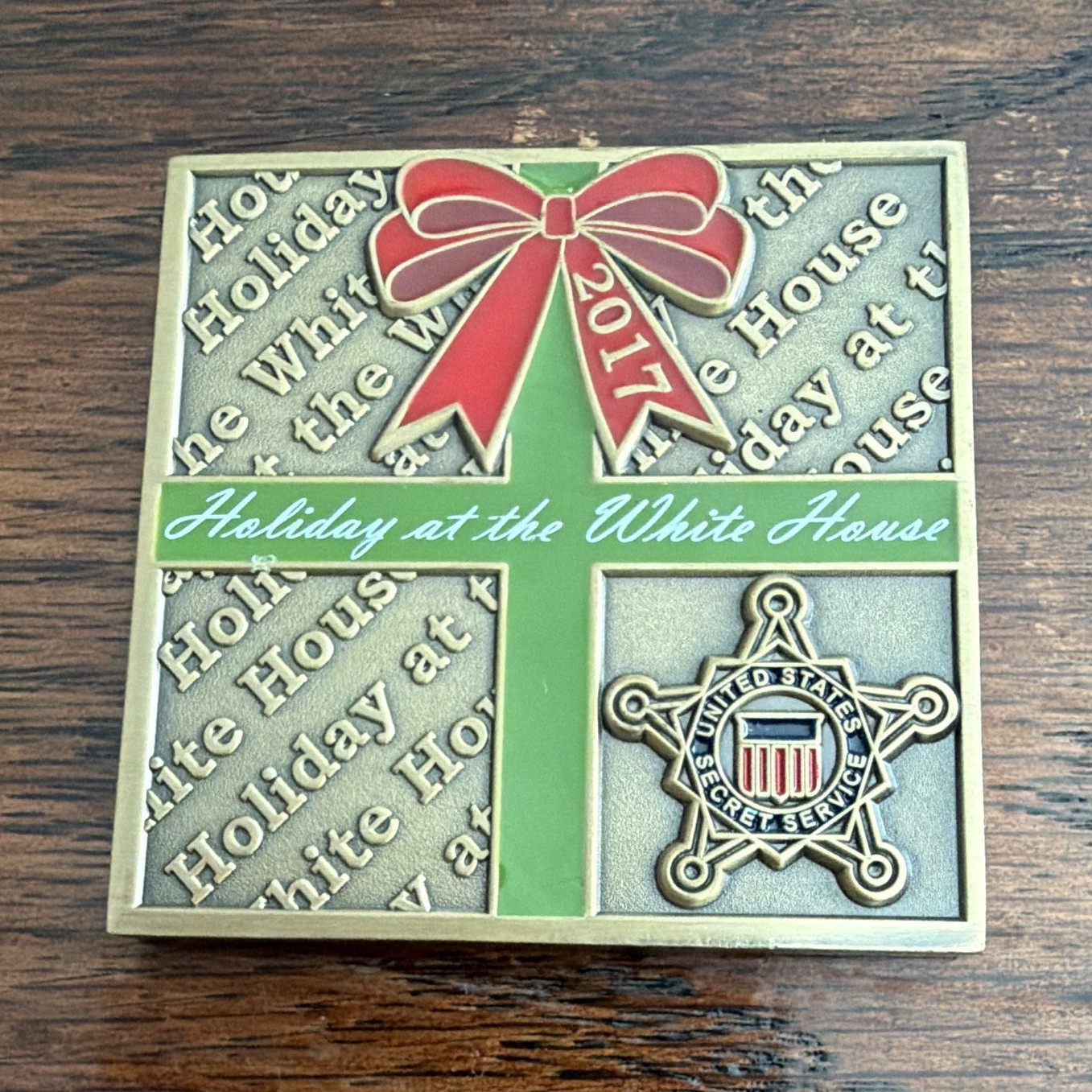US Secret Service 2017 Holiday at the White House Square Challenge Coin
