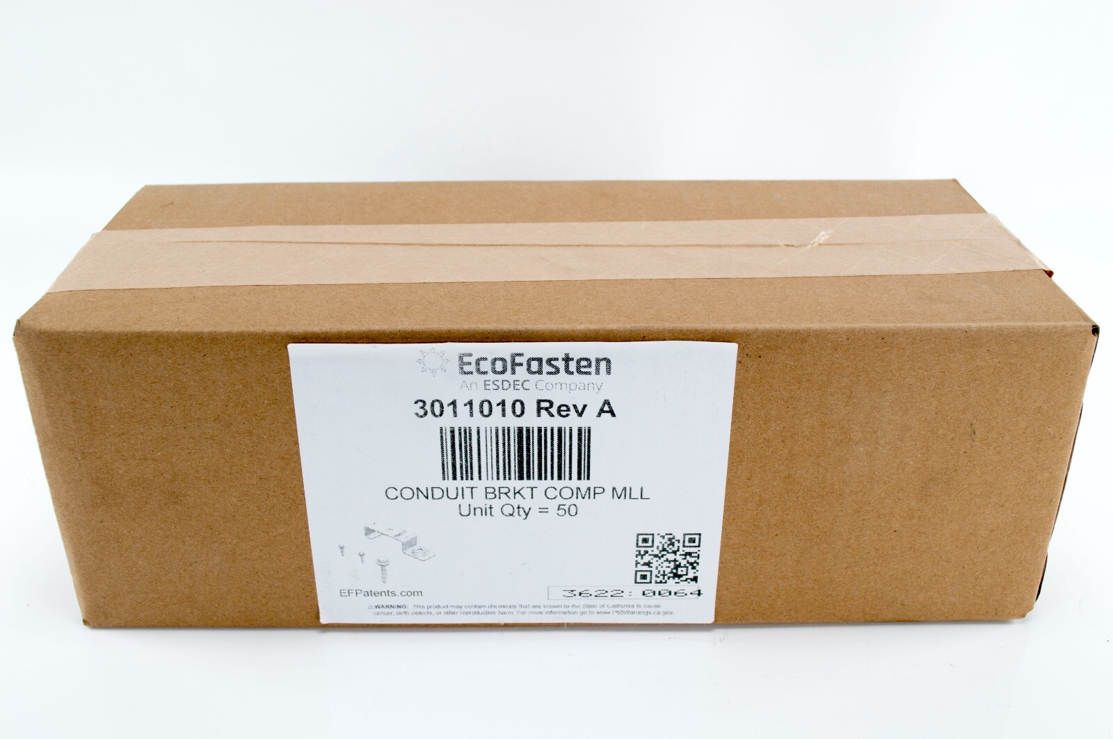 EcoFasten Solar Conduit Bracket Mill for Composition Roofs 3011010 Qty 50