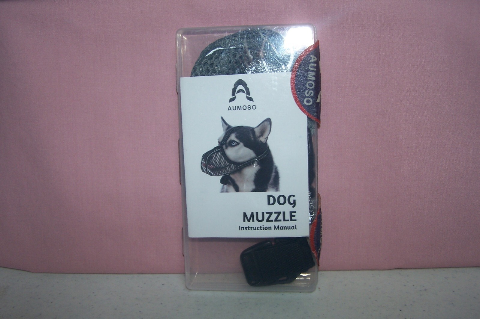 AUMOSO Dog Muzzle with Instructions - Size Medium NEW in Sealed Box FAST SHIP