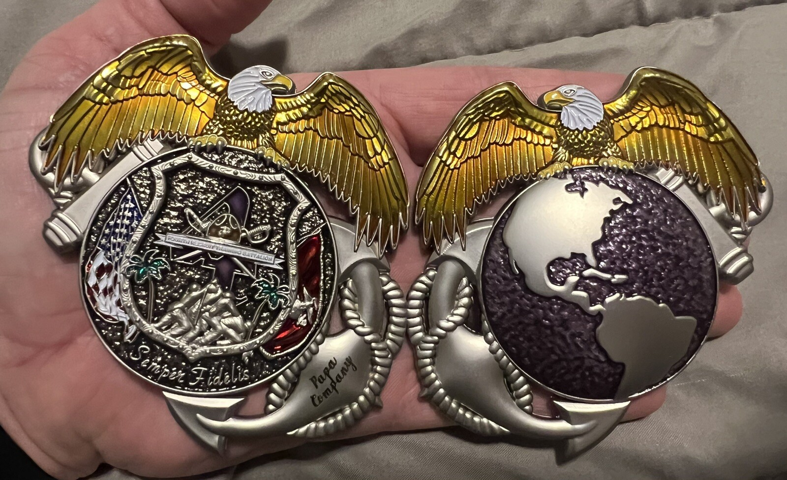 4th Battalion, MCRD Papa Company Challenge Coin