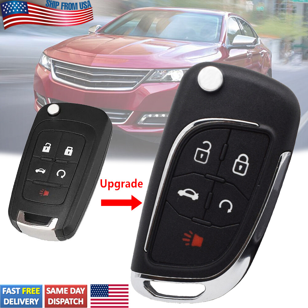 Modify Flip Key Fob Shell Case Remote for Chevrolet Camaro Cruze Equinox Malibu