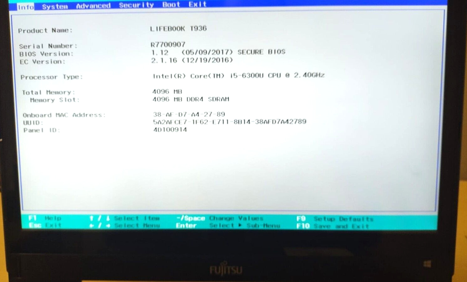 TESTED - Fujitsu LIFEBOOK T936 i5-6300U Motherboard CP694582-X4 CP710685-01 246