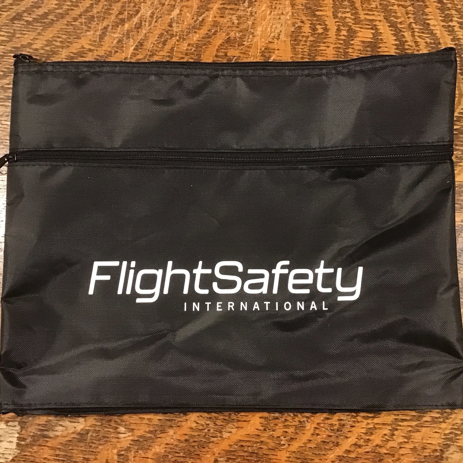 Flight Safety Black Pouch Notebook Holder 13 X 10 Inches