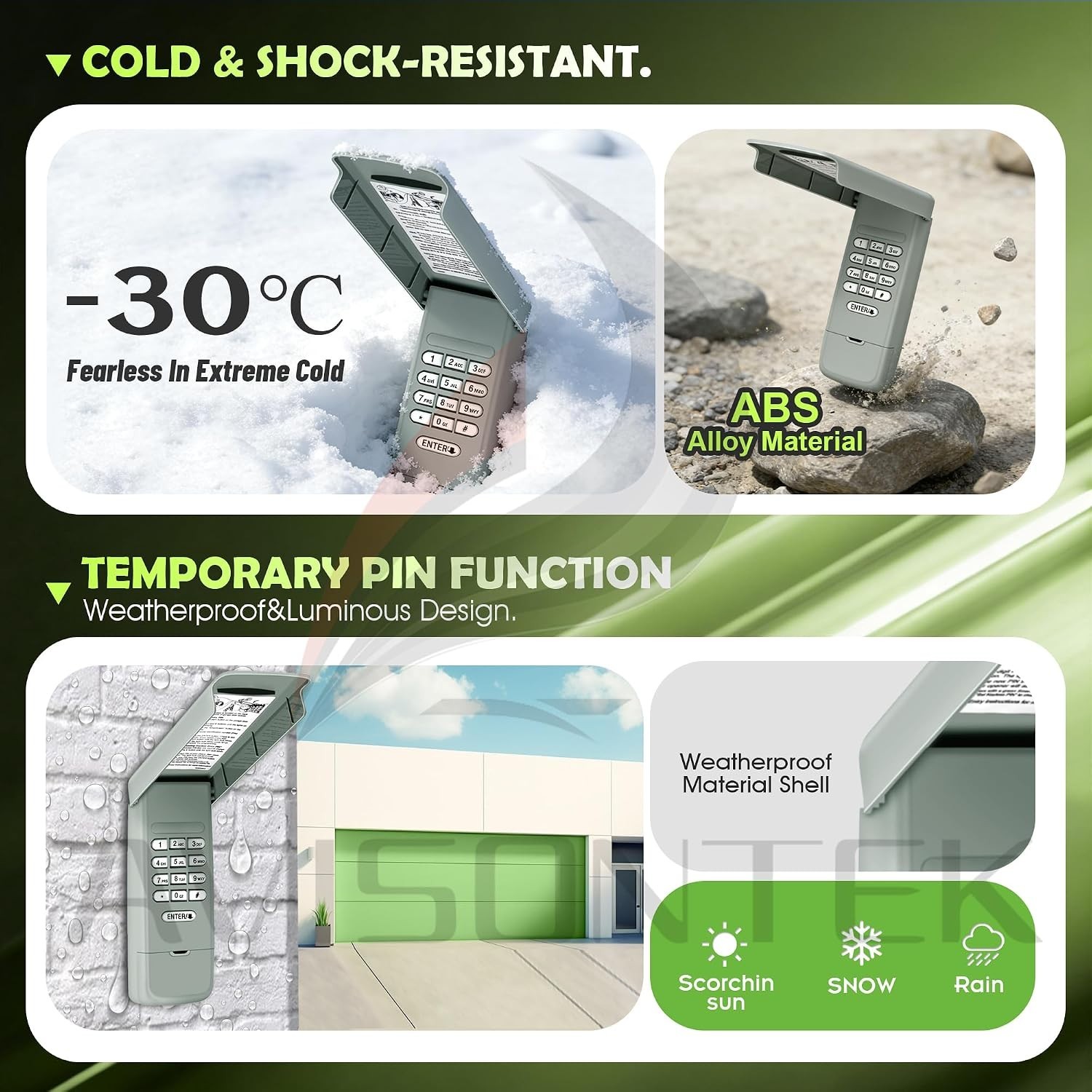 940EV-P2 Garage Door Keypad Replacement for LiftMaster Chamberlain Universal ...
