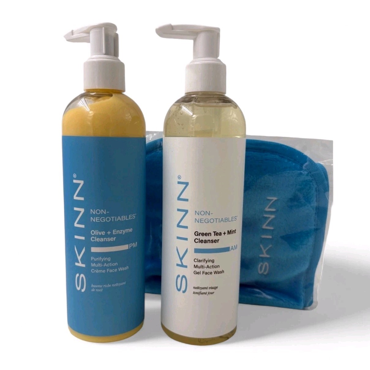 SKINN 2-Pc 12 oz Non-Negotiables Facial Cleanser AM & PM Set Supersize Sealed